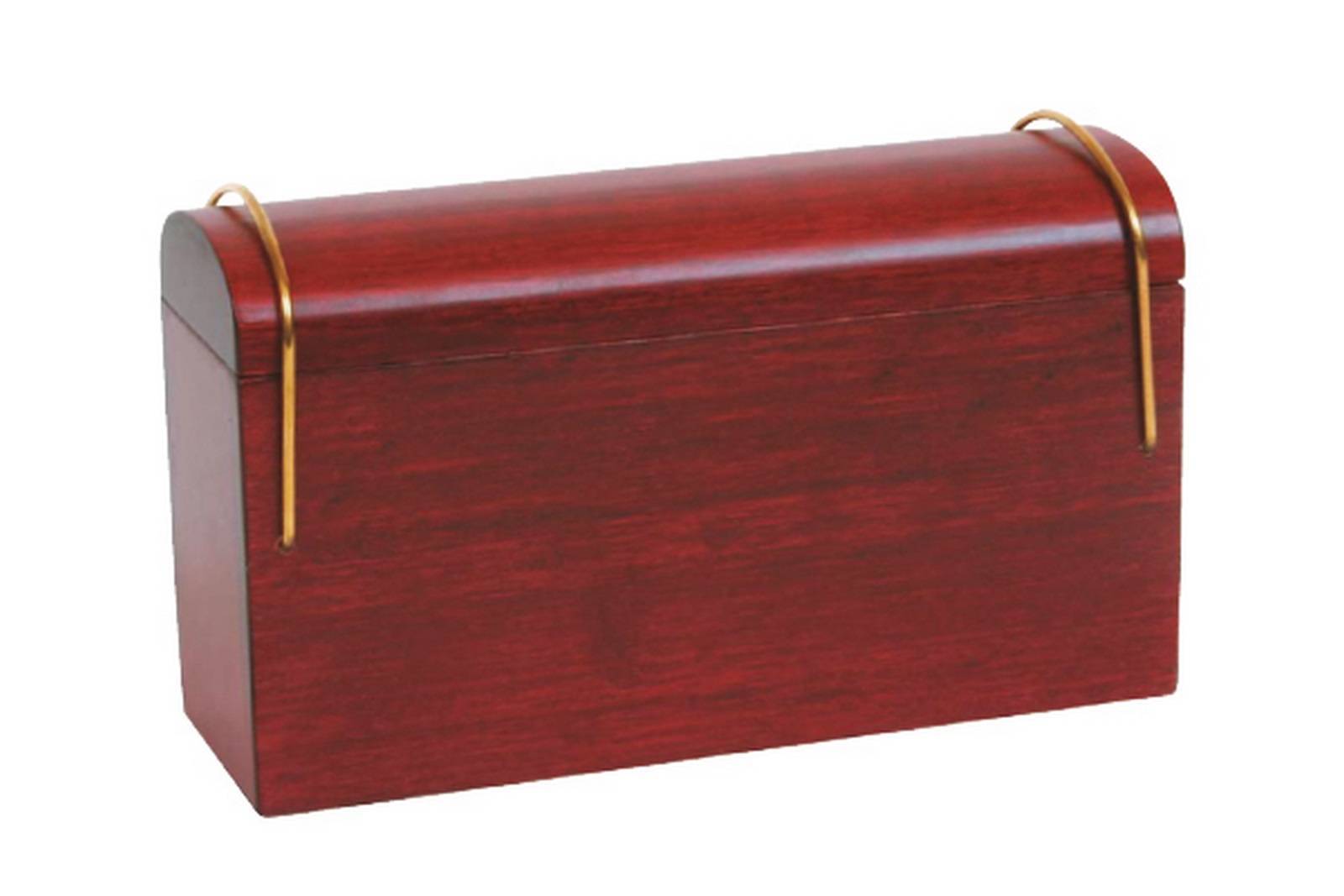 Juego domino en cofre de madera aliso y laton dorado JUEGOS DE LA ANTIGUEDAD 353 - 16 x 6 x 9,5 cm