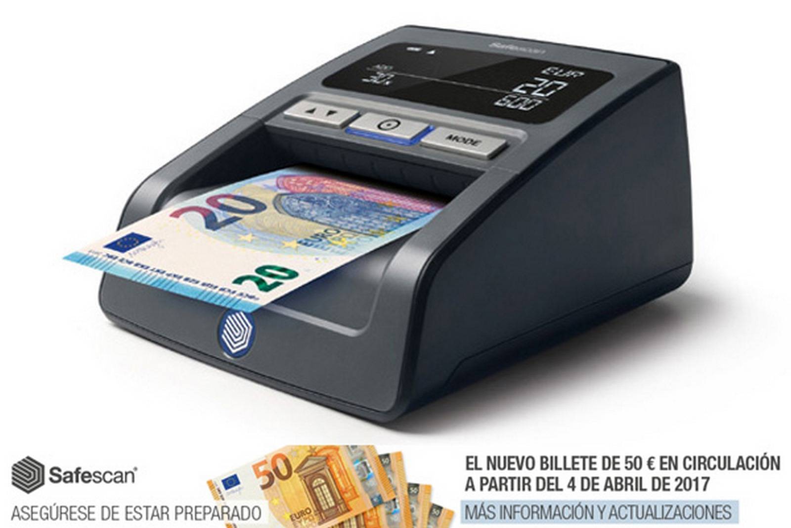 Detector de billetes falsos SAFESCAN 155Snegro - 15,9 x  12,8 x 9,5 cm