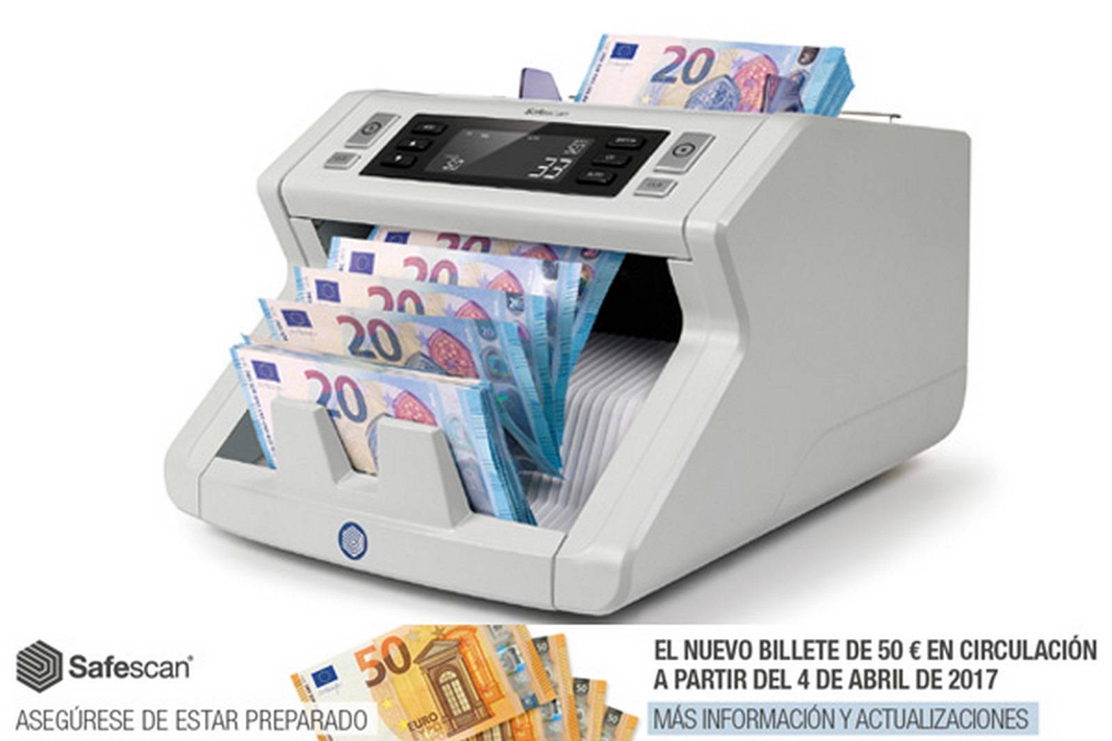 Detector y contador de billetes electronico SAFESCAN 2250 - 29 x 02 x 24,6 x 17,8 cm