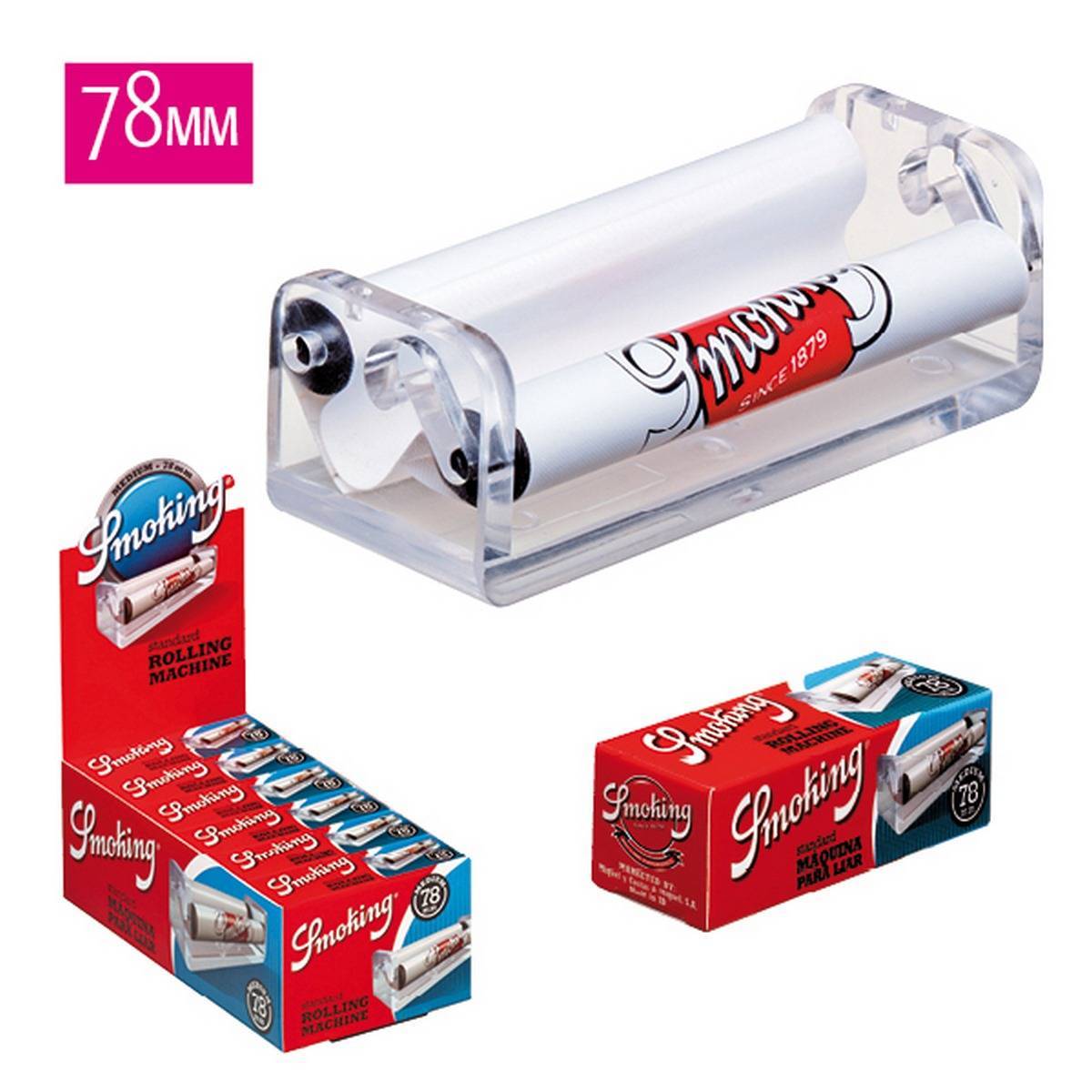 Máquina de liar mediana  SMOKING , 78 mm - Caja de 12 unidades