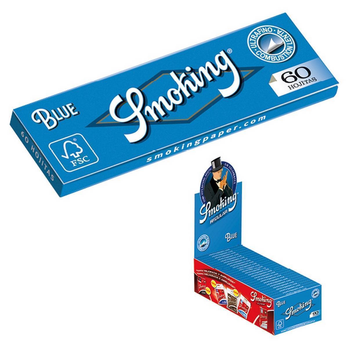 Papel de fumar SMOKING Blue  nº 8 - Caja de 50 librillos