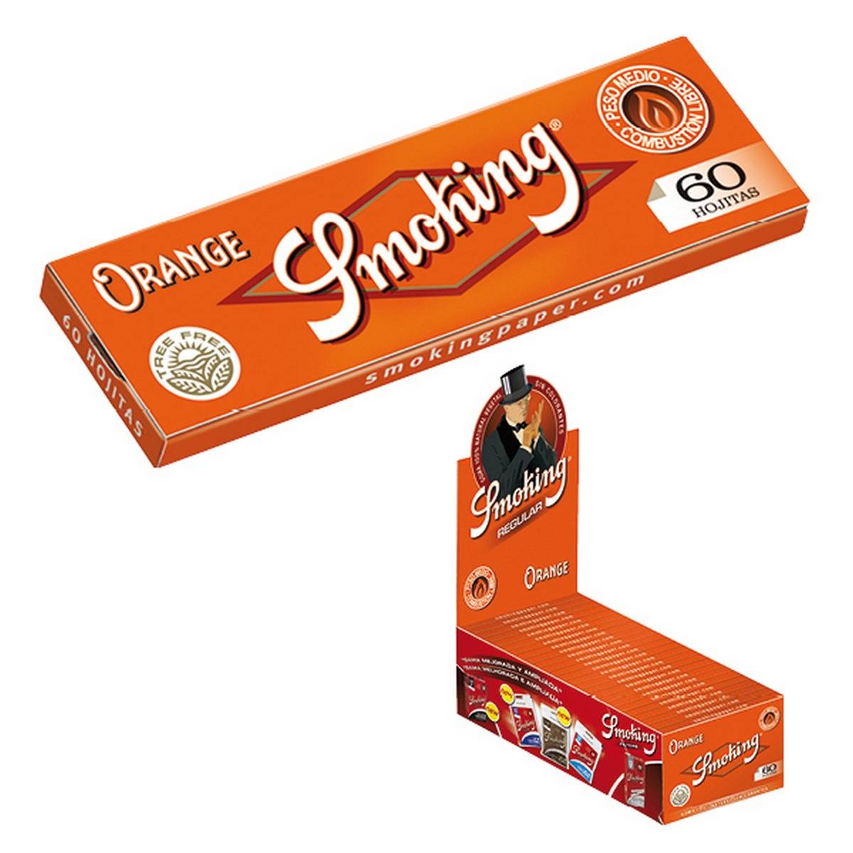 Papel de fumar SMOKING Orange  nº 8 - Caja de 50 librillos