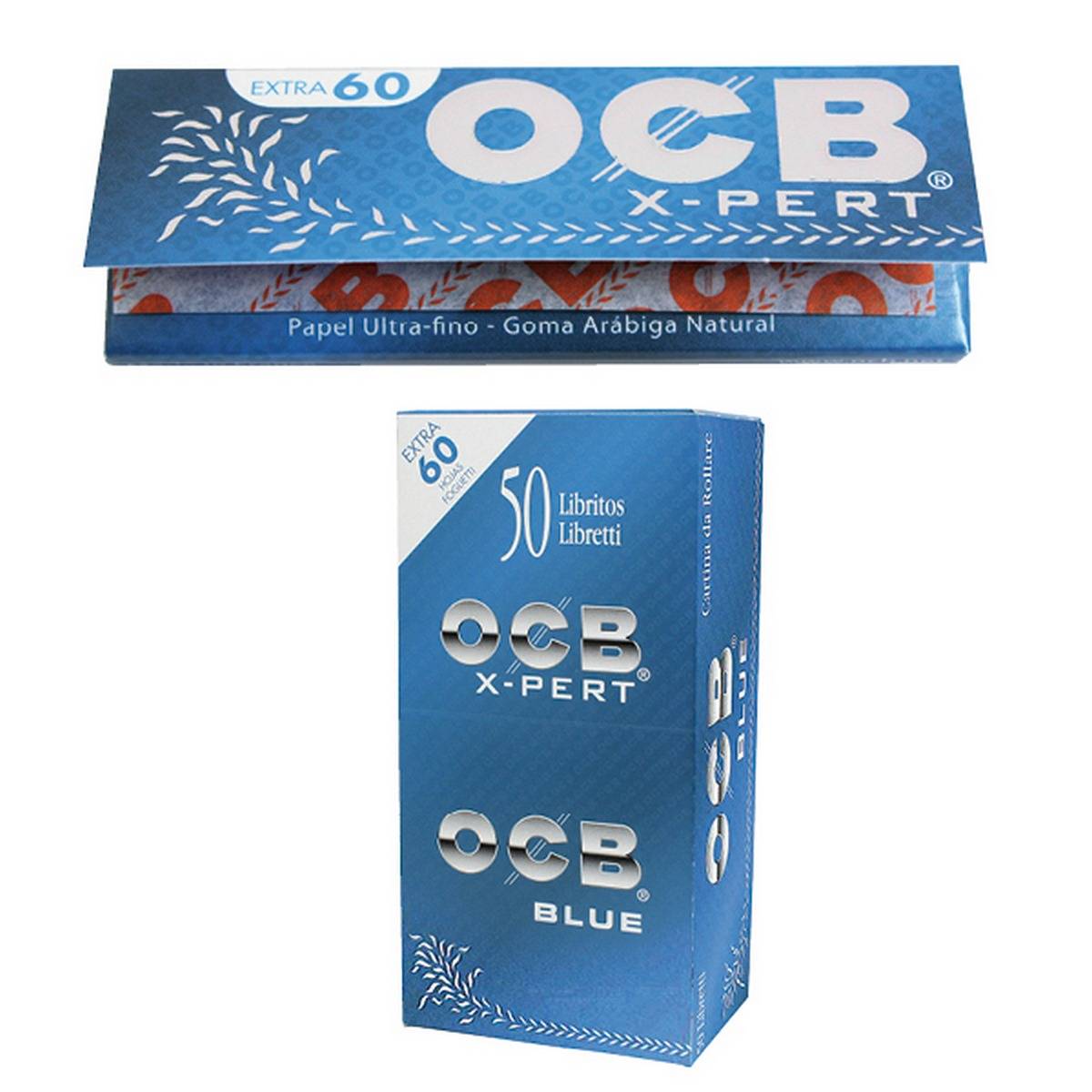 Papel de fumar OCB Blue - Caja de  50  librillos