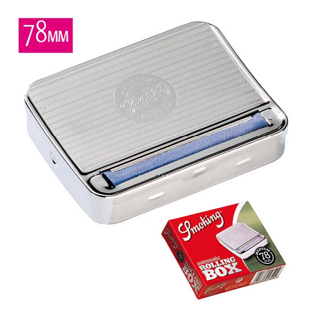 Máquina de liar metálica SMOKING, longitud 78, Box - Caja de 6 unidades