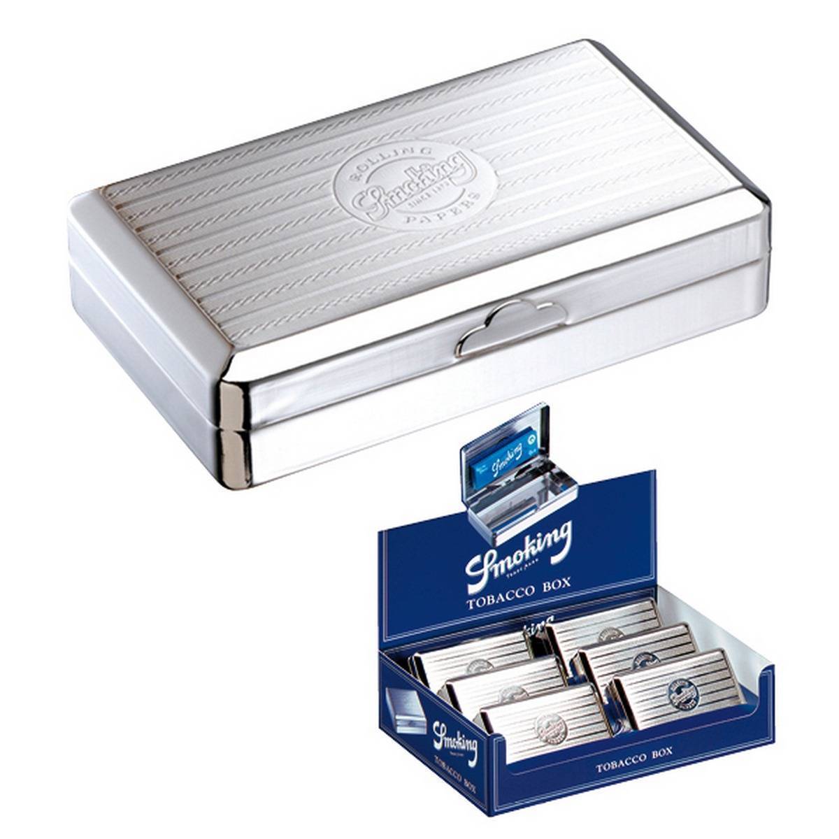 Caja de tabaco SMOKING - Medidas: 100 x 60 x 25 mm /Pitillera - Caja de 6 unidades