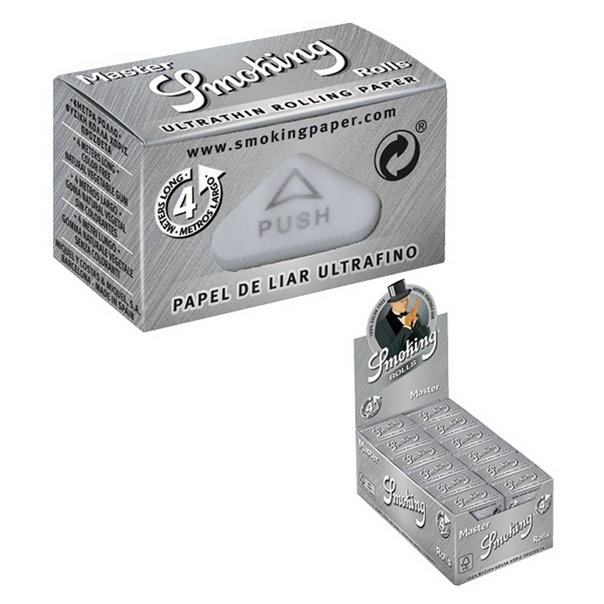 Papel de fumar SMOKING Rolls Master  - Caja de 24 rollos