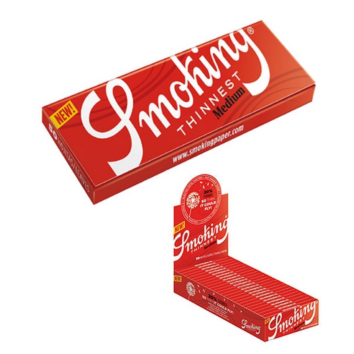 Papel de fumar SMOKING Thinnest 1.1/4 - Caja de 25 librillos