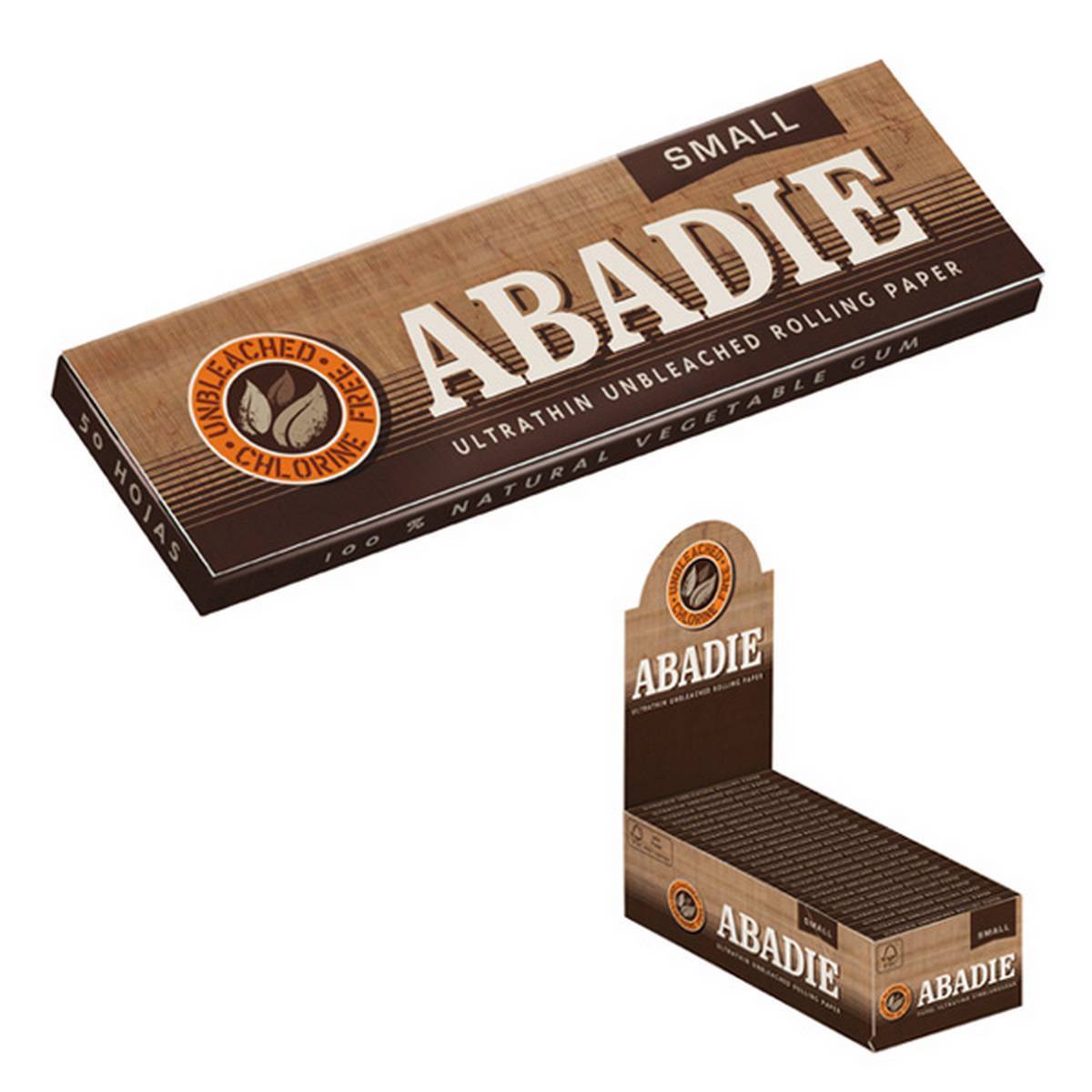 Papel de fumar ABADIE Natural Regular - Caja de 50 Librillos