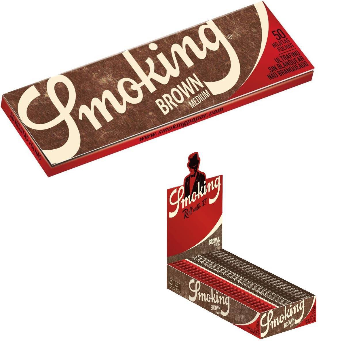 Papel de fumar SMOKING Brown 1 1/4 - Caja de 100 librillos