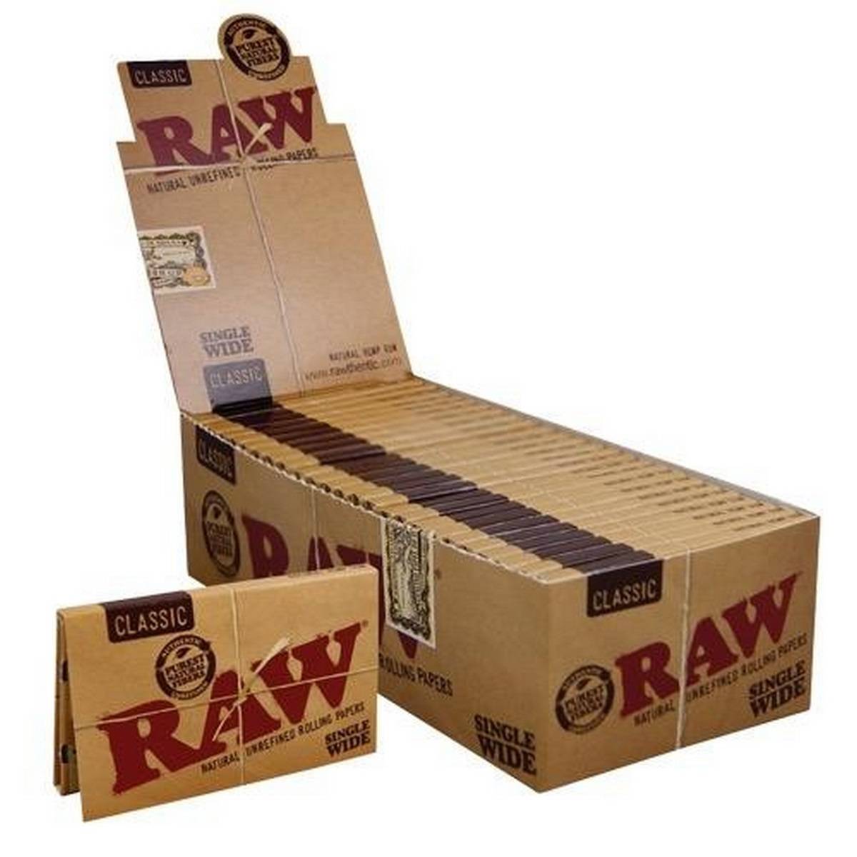 Papel de fumar RAW  nº 4 SW Doble Ventana.-  Caja de 25 librillos