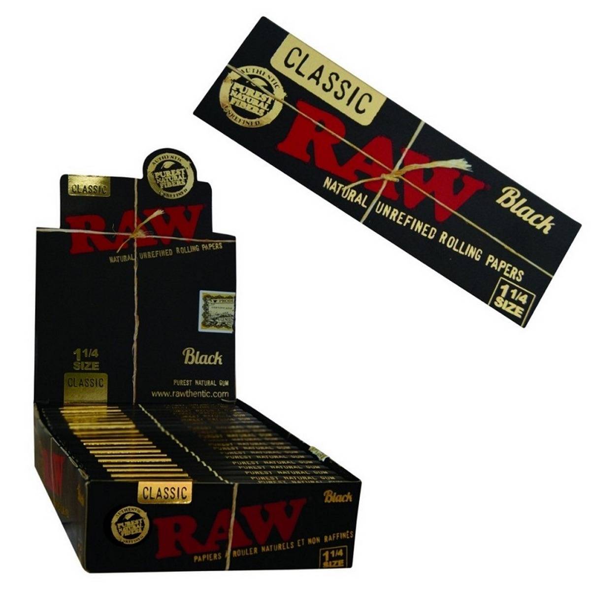 RAW 1.1/4 BLACK 24 Libritos