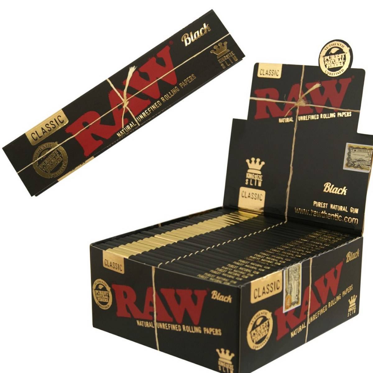 RAW KS BLACK Slim 50 Libritos