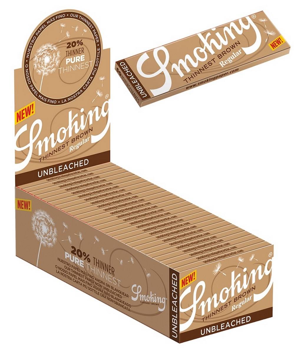 Papel de fumar SMOKING Thinnest Nº8 Brown - Caja de 50 librillos