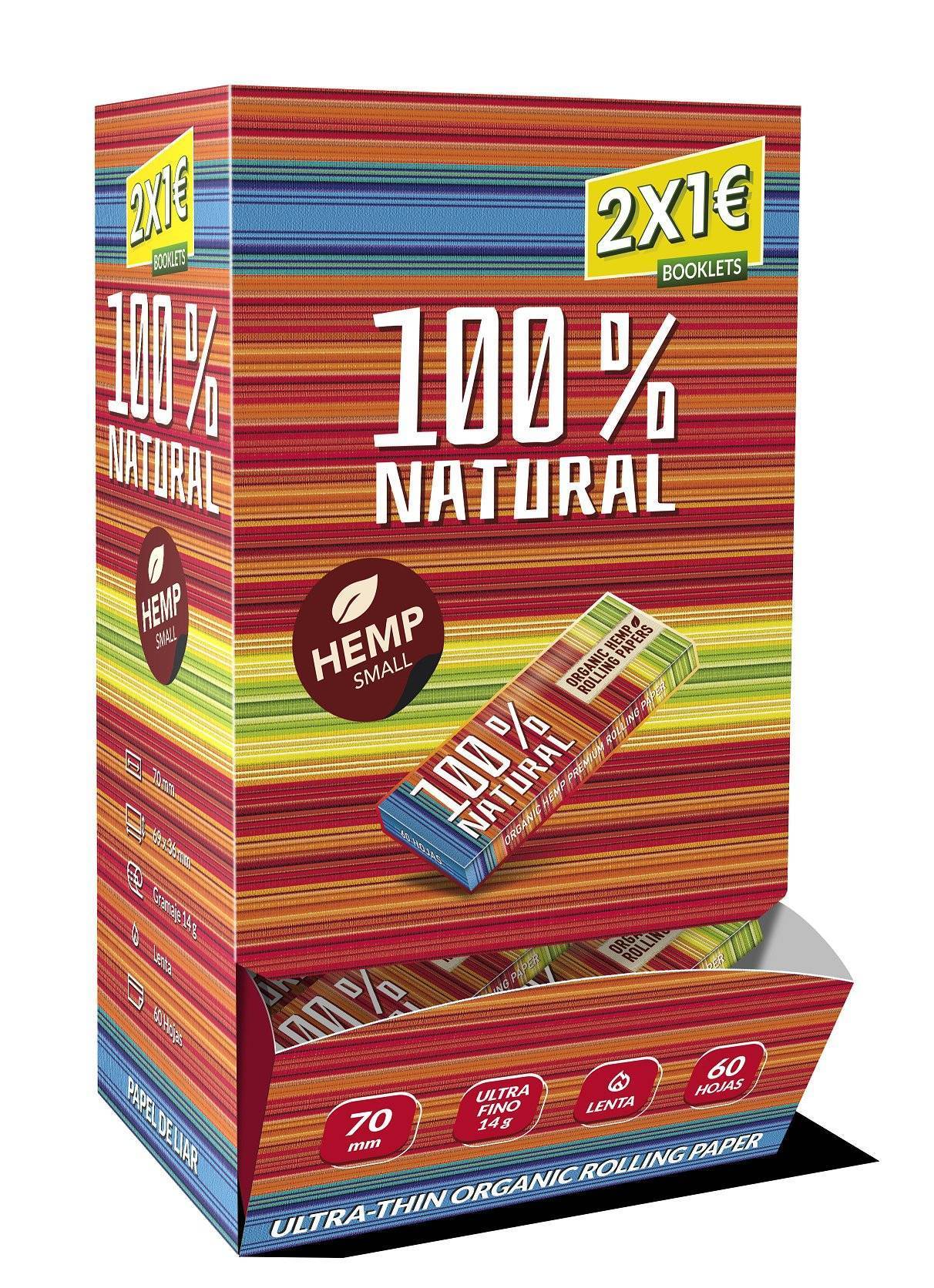 EXPOSITOR DE 100 LIBRILLOS PAPEL ENERGY 100% NATURAL