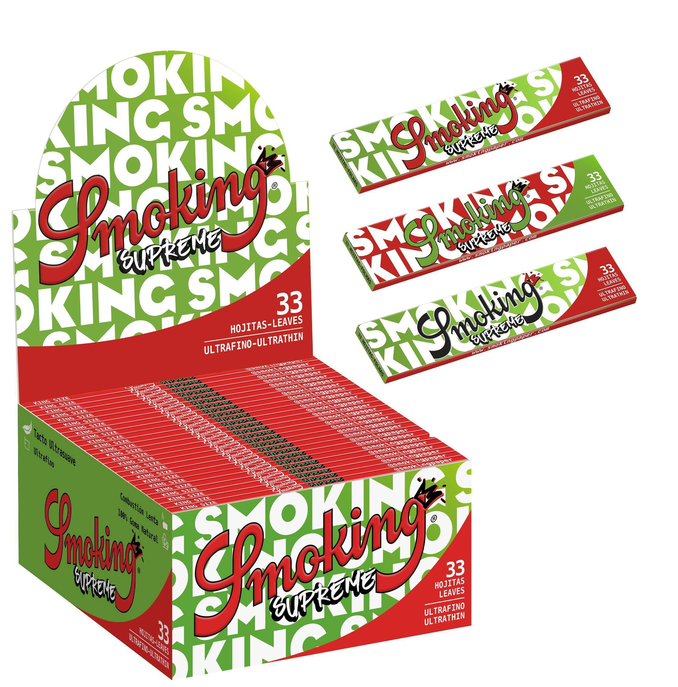 Papel de fumar SMOKING SUPREME  king Size - Caja de 50 librillos