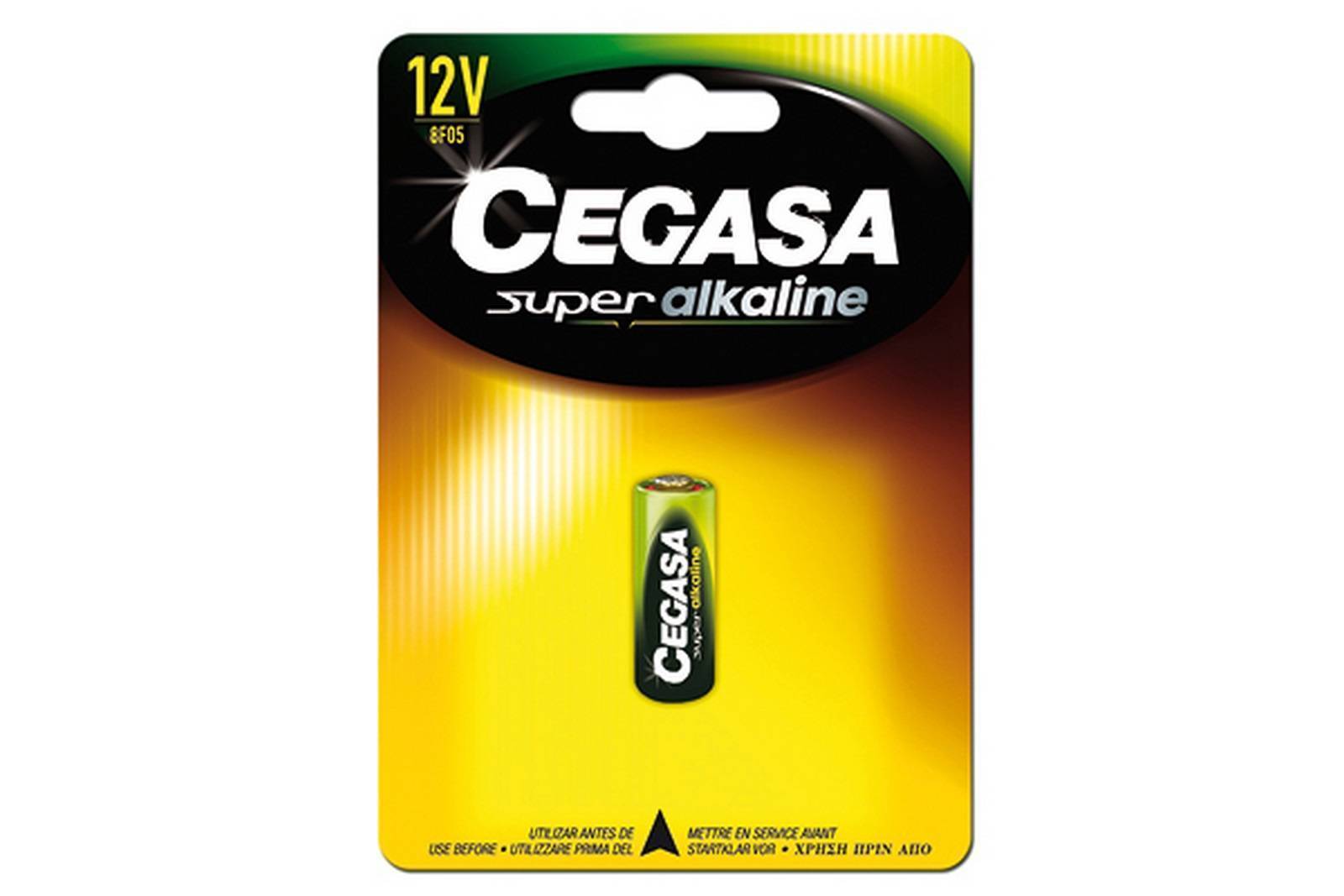 Caja de pilas Super alcalinas CEGASA 8F05 - 10 blister en caja/1 pila por blister
