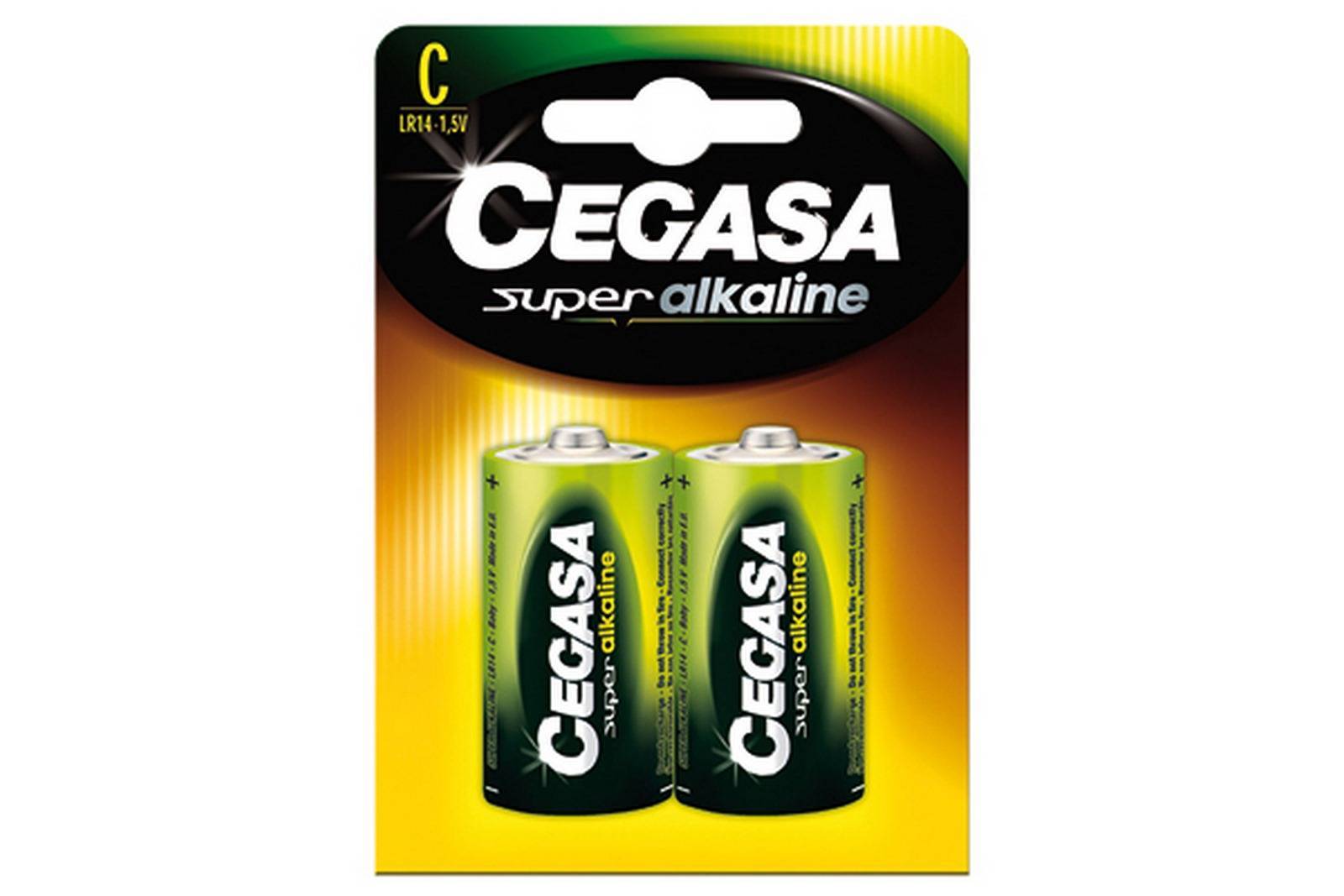 Caja de pilas Super Alkaline CEGASA LR14 - 12 blister en caja/2 pilas por blister