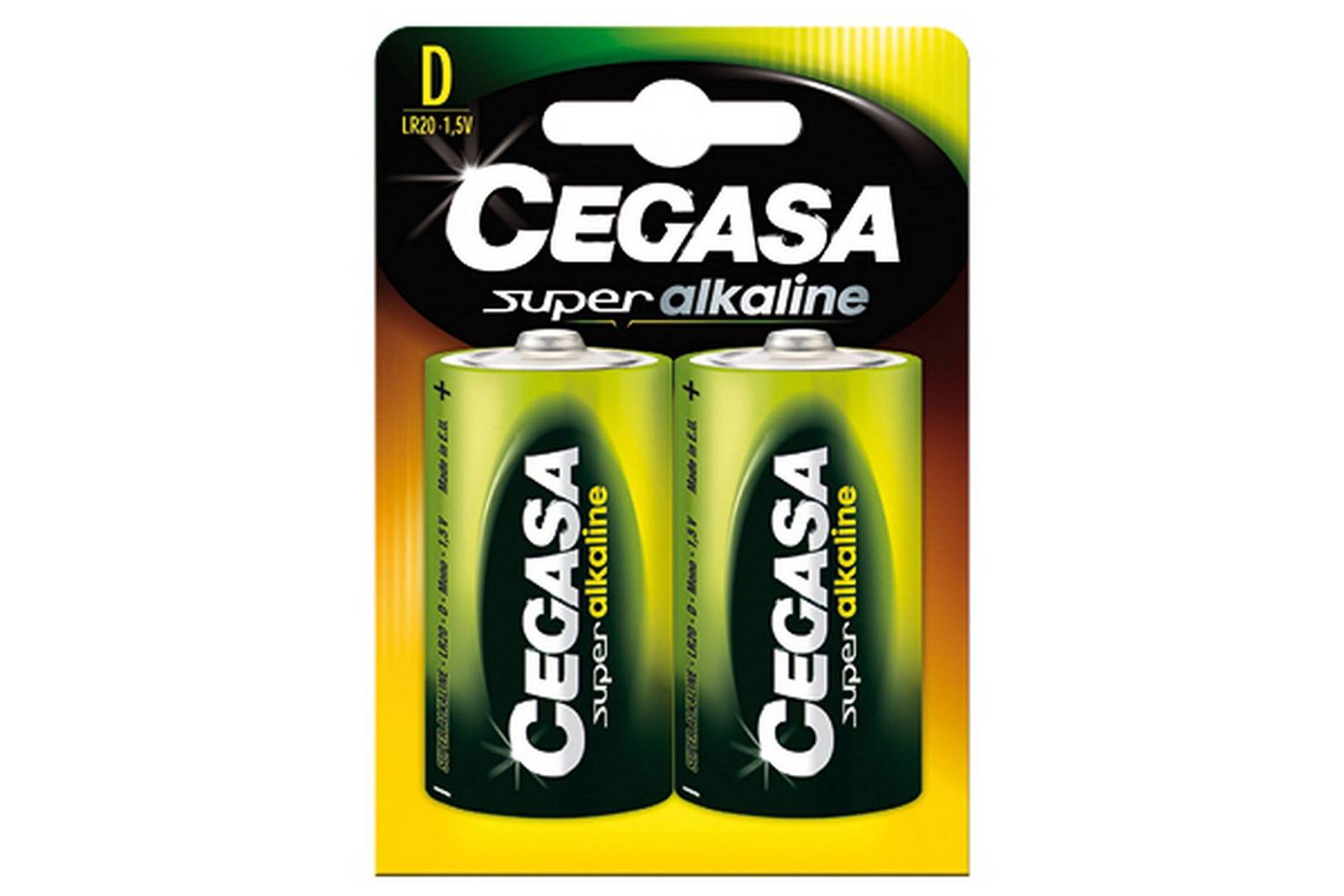 Caja de pilas Super Alkaline CEGASA LR20 - 12 blister en caja/2 pilas por blister