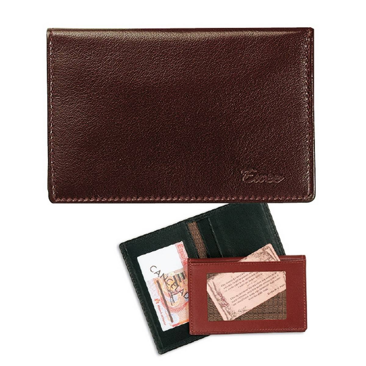 Tarjetero en piel de cordero y color budeos - 11,5 x 7,5 cm EWEE 1192/2