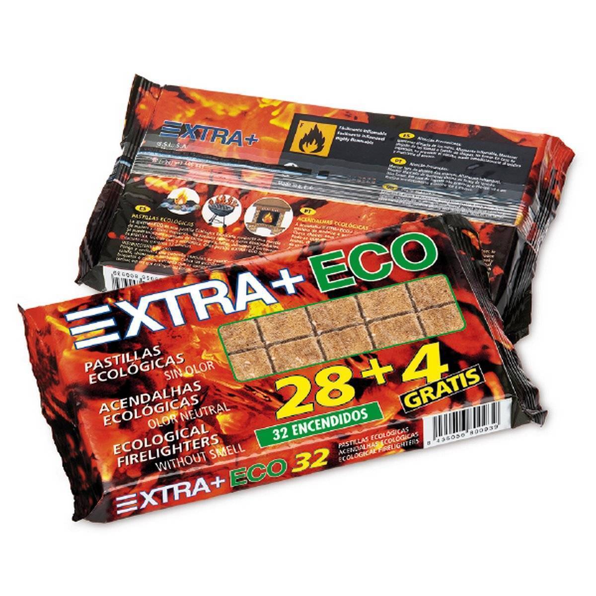 Caja de 32 pastillas de encendido ecologicas XTRA+