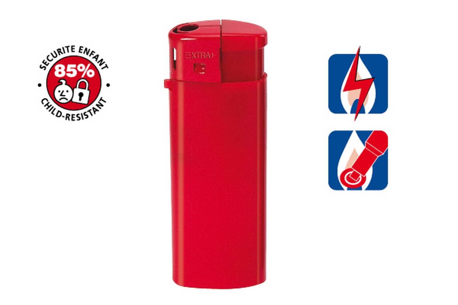 Encendedor mini opaco rojo XTRA+ XHD620