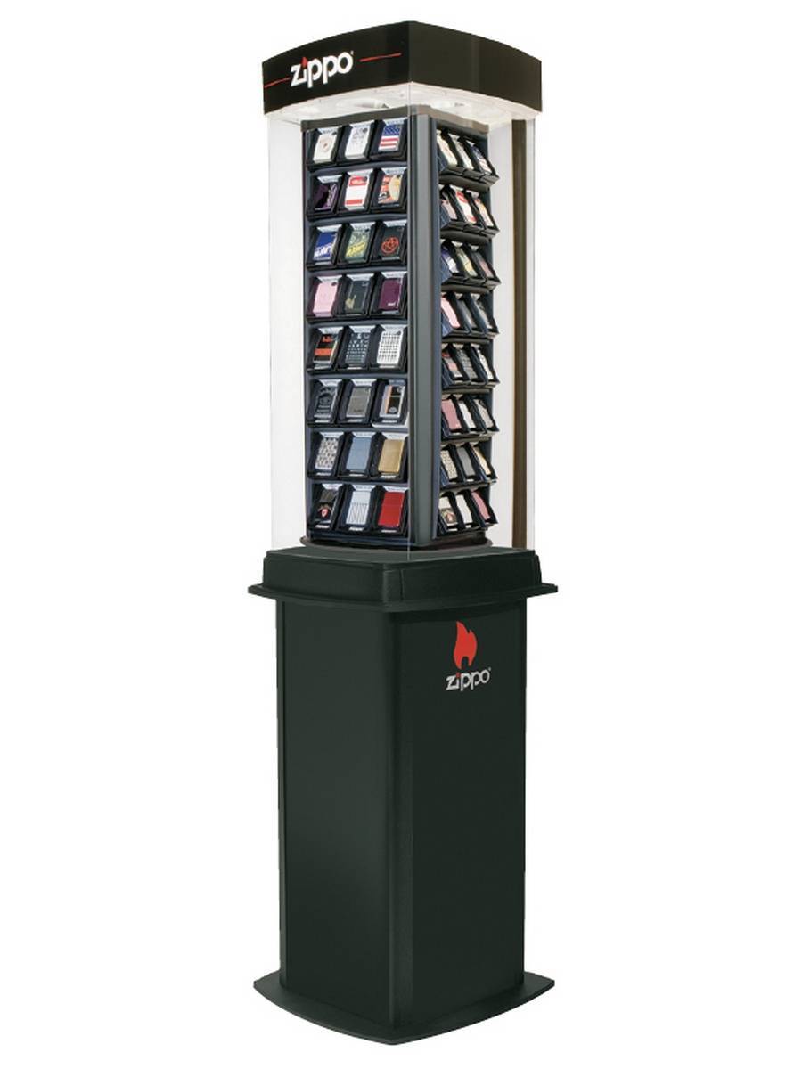 Expositor con 96 encendedores  ZIPPO