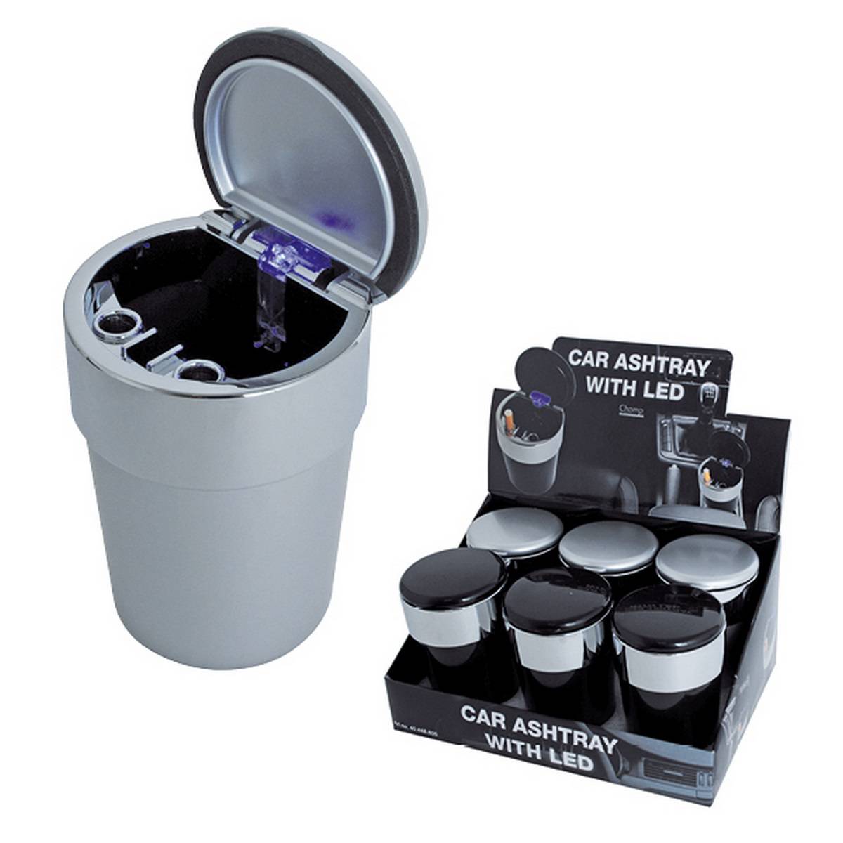 Expositor de 6 Ceniceros con luz CHAMP