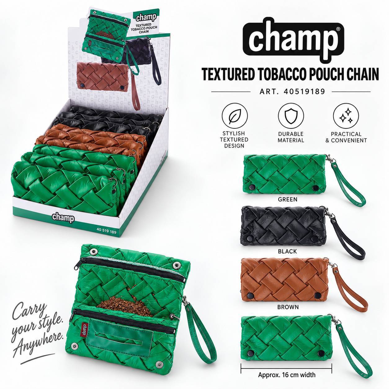 Lote 9 tabaquera CH texturizada con cadena