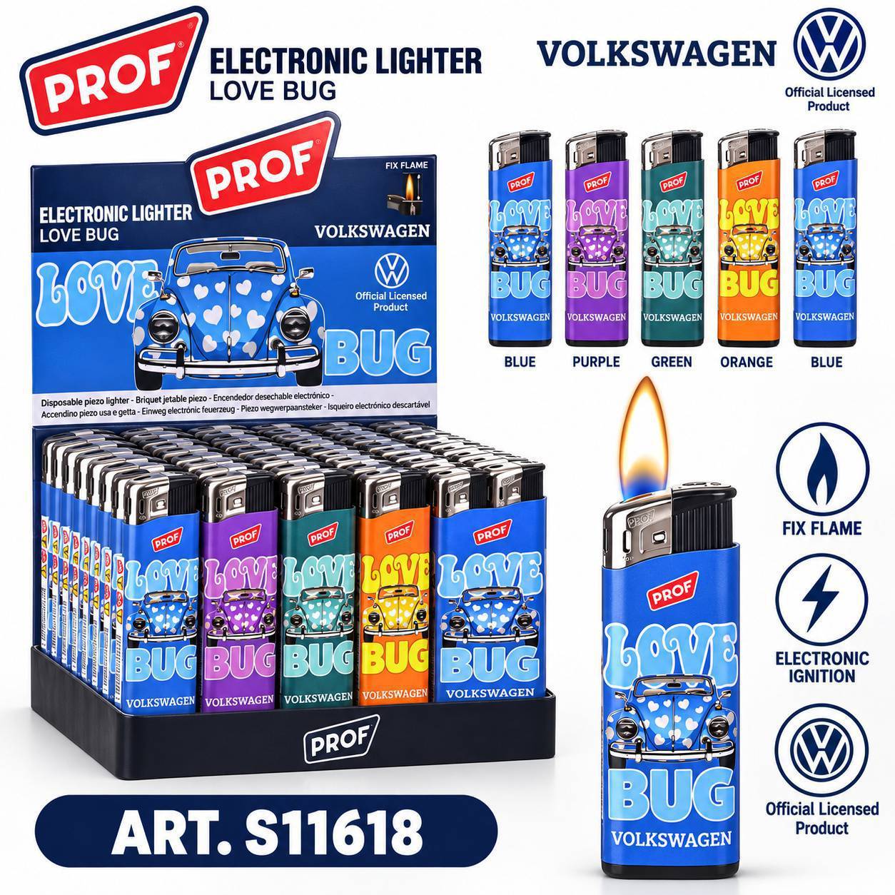 Lote 50 Enc.VW llama fija Love