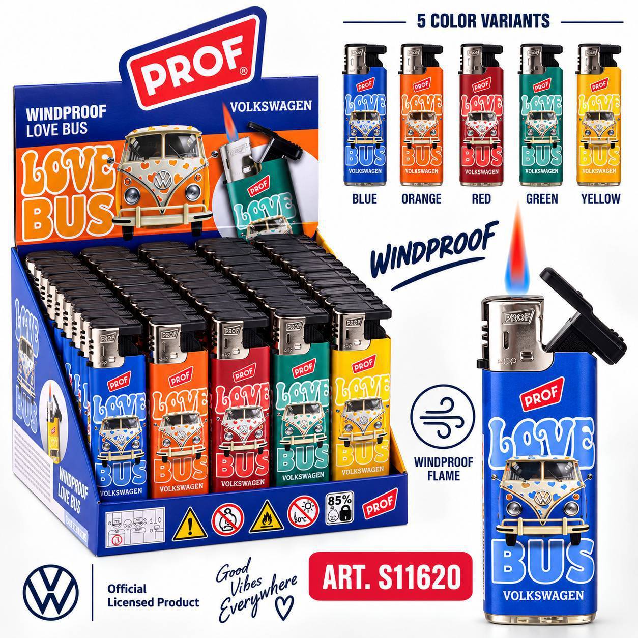 Lote 50 Enc.VW Slidecap Love